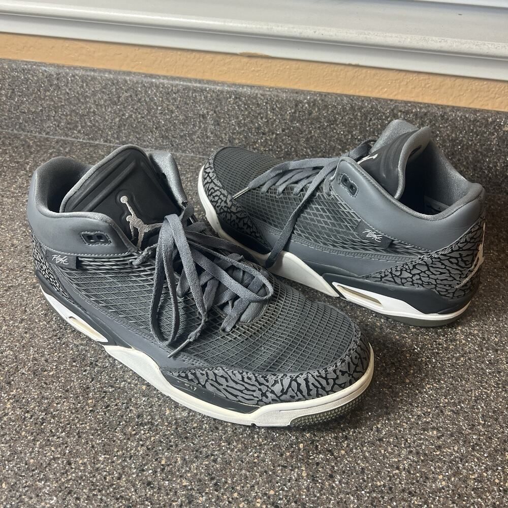 Nike Air Jordan Flight Club 80's Cool Gray/Black 599583-004 Men's Shoes Size 13.